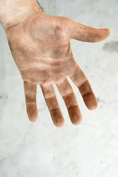 Špinavé dlaně — Stock fotografie