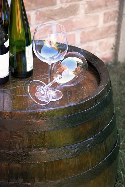 Вино на бочке — стоковое фото