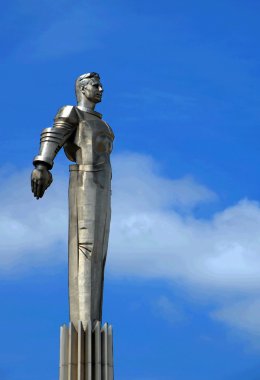 Gagarin monument in Moscow clipart