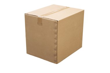 Closed cardboard box clipart