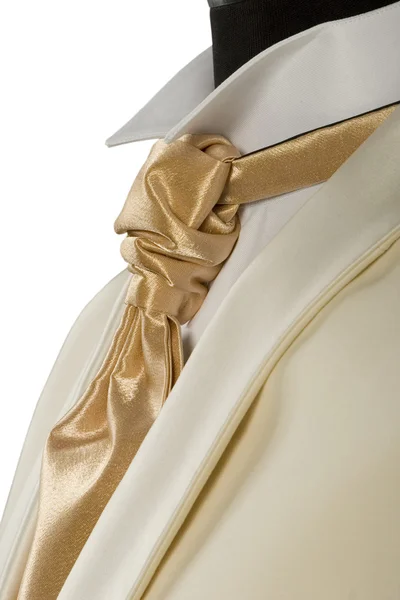 Traje y corbata dorada — Foto de Stock