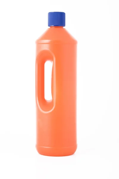 橙色瓶，清洁产品 — 图库照片