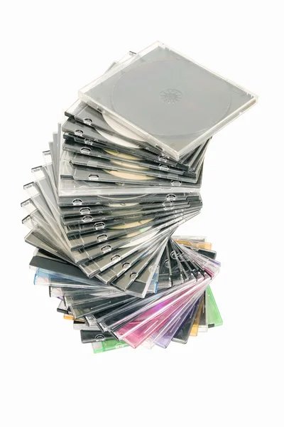 Cd dvd piled up — Stock Photo, Image