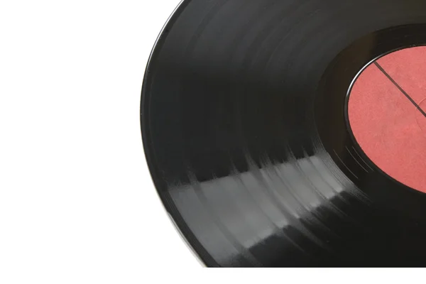 Musik-Vinyl mit rotem Etikett — Stockfoto