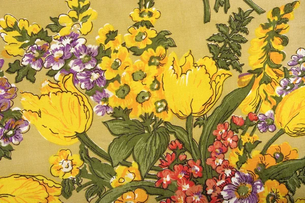 Textura de tela de flores, plantas de color — Foto de Stock
