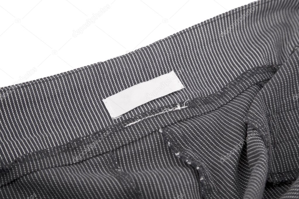 Striped fabric and blank tag