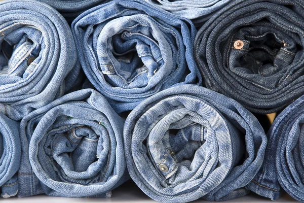 Roll jeans denim — Foto Stock