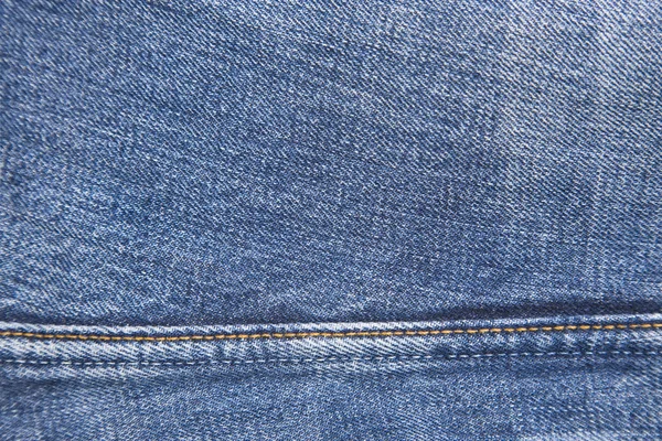 Macro de jeans ganga e costura — Fotografia de Stock