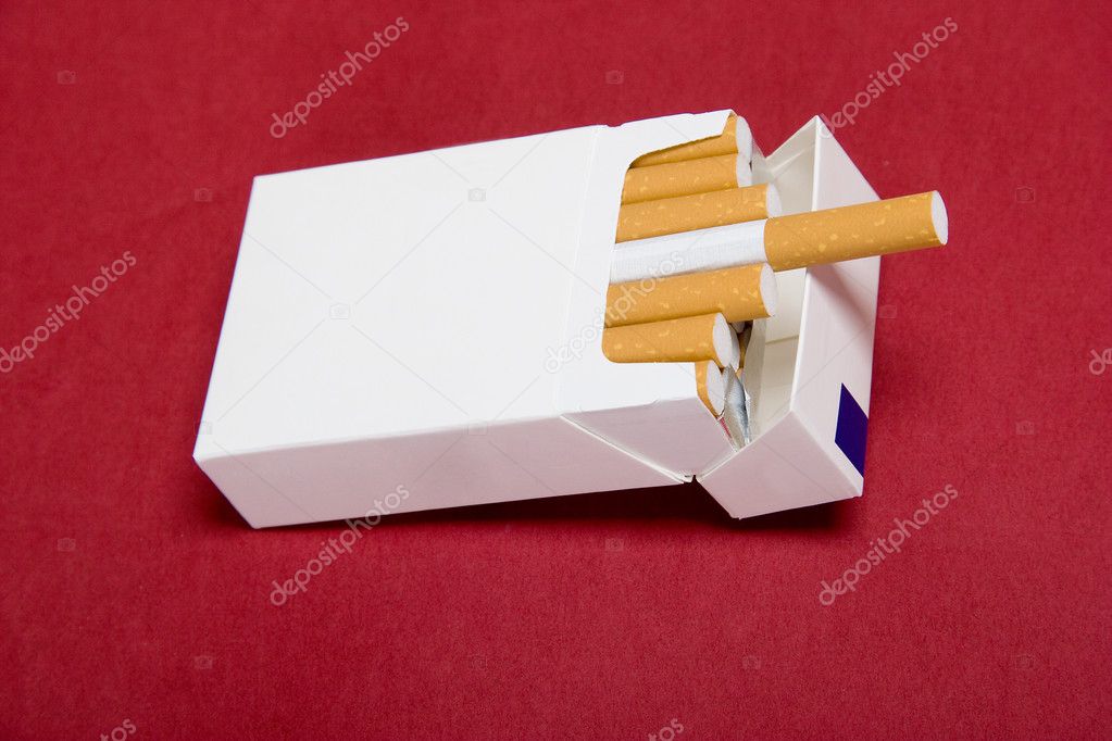 Closeup of packet cigarettes