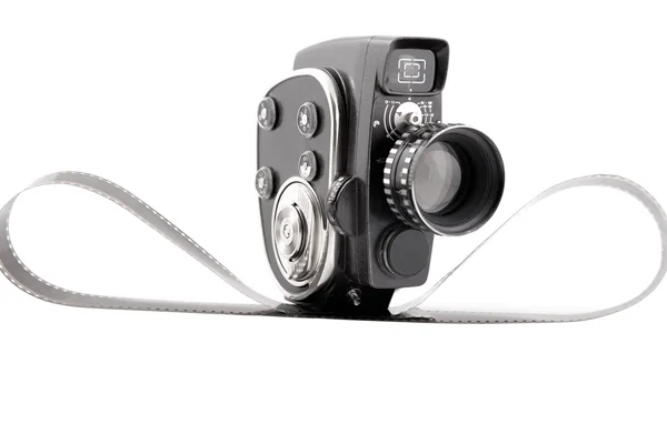 Vintage filmkamera på en vit — Stockfoto