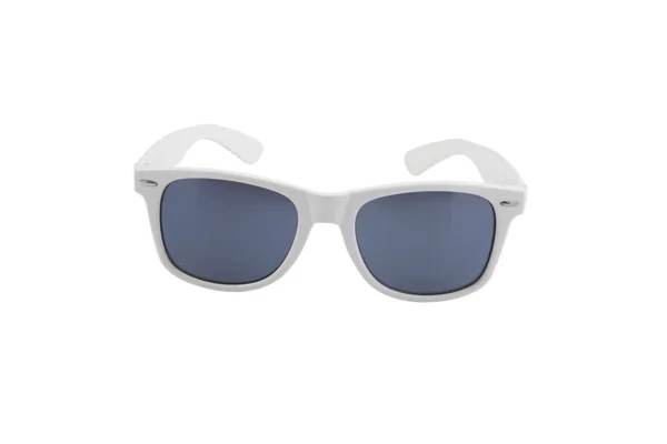 Weiße Sonnenbrille, UV-Schutz — Stockfoto
