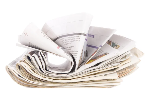 Pila di giornali, concetto di informazione — Foto Stock