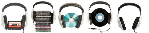 Vista frontal dos fones de ouvido dj — Fotografia de Stock