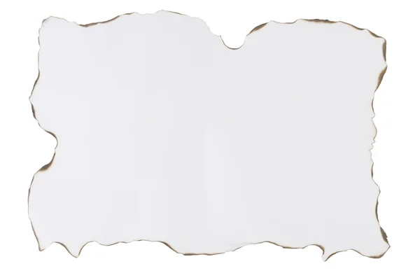 Blanco papier met verbrande randen — Stockfoto