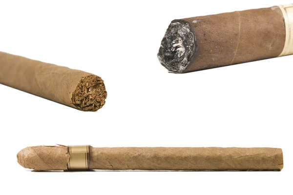 Varios tipos de cigarros marrones — Foto de Stock