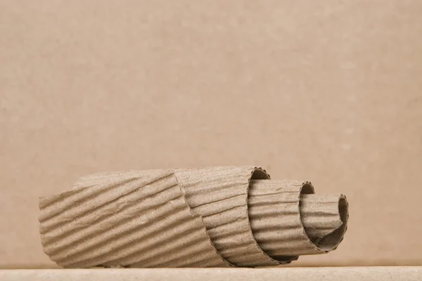 Spiral made from brown cardboard — Zdjęcie stockowe