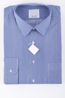 Blue business striped shirt clipart