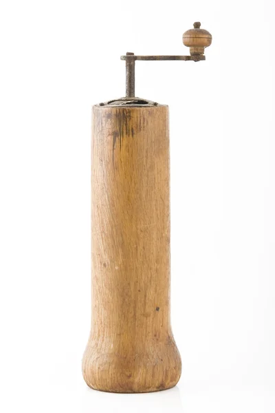 Vintage brown grinder, wooden made — Stock Photo, Image