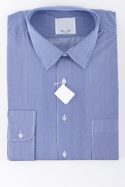 Blue business striped shirt