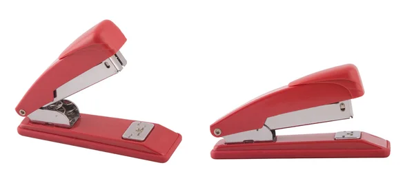 Two point of view of red stapler — Stock Photo, Image