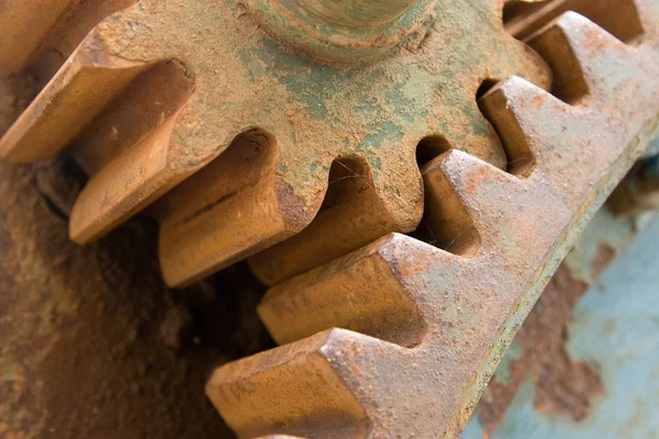 Detalle de engranajes oxidados viejos — Foto de Stock