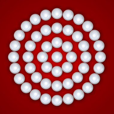 Pearls on circles clipart