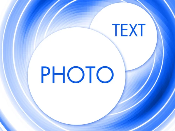 Abstrakt blå ram från cirklar — Stockfoto
