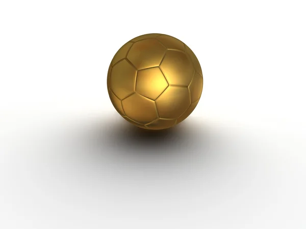 Золотой футбол — стоковое фото