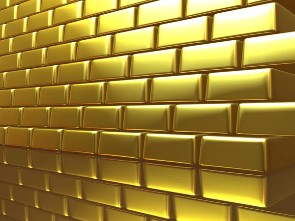 Złoto ściana — Zdjęcie stockowe
