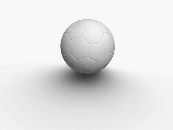 Белый футбольный мяч — стоковое фото