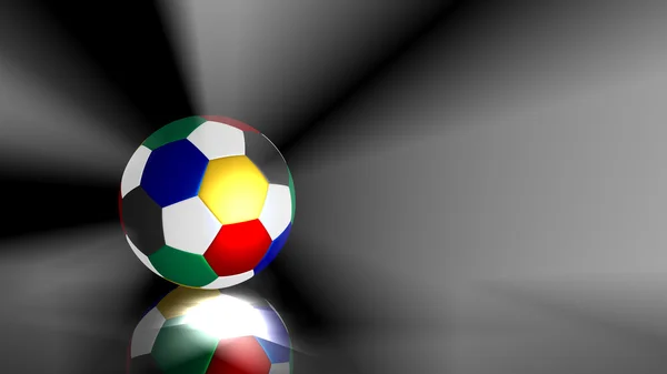 Bola de futebol multicolorido fundo — Fotografia de Stock