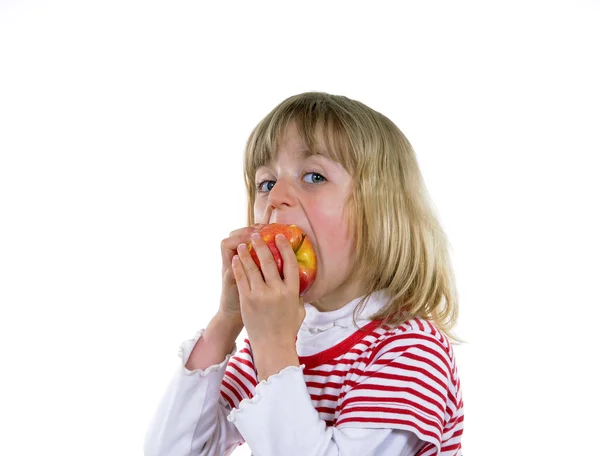Bambina con mela — Foto Stock