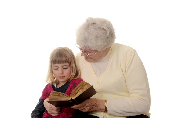 Oma en kleindochter — Stockfoto