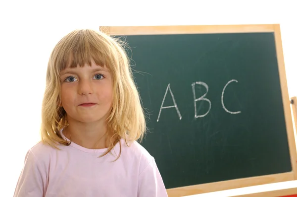 Bambina e ABC — Foto Stock