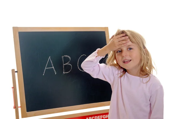 Bambina e ABC — Foto Stock