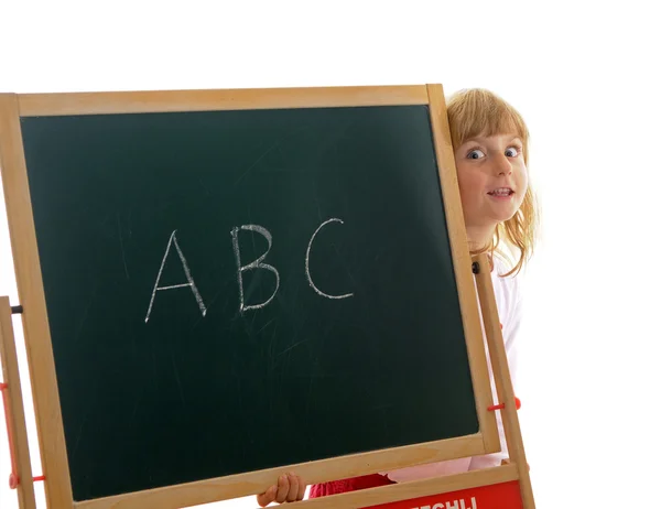 Little girl and ABC — Stock Photo, Image