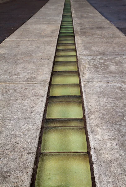 Szklany cegła chodnik — Zdjęcie stockowe