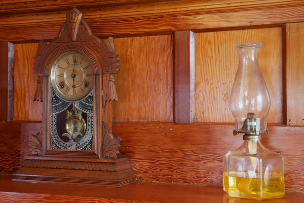 stock image Clock and Lamp