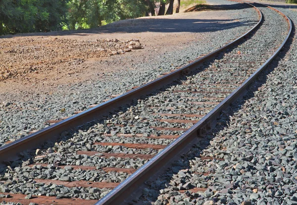 철도 트랙 곡선 — 스톡 사진