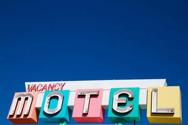 Pięćdziesiątych motel znak — Zdjęcie stockowe