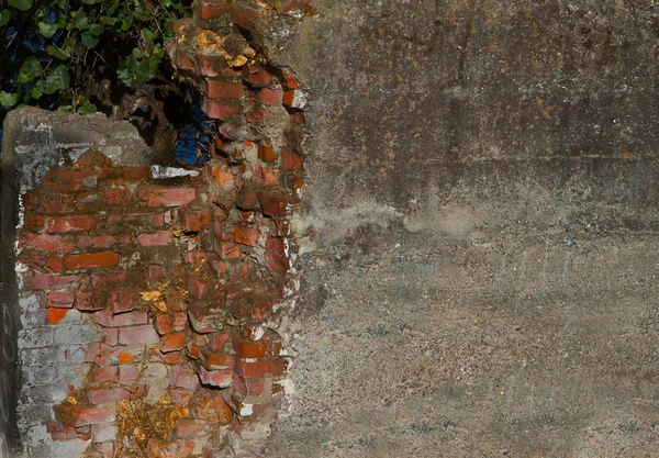Bröckelnde Ziegelmauer — Stockfoto