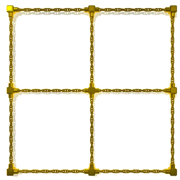 黄金链框架 — 图库照片