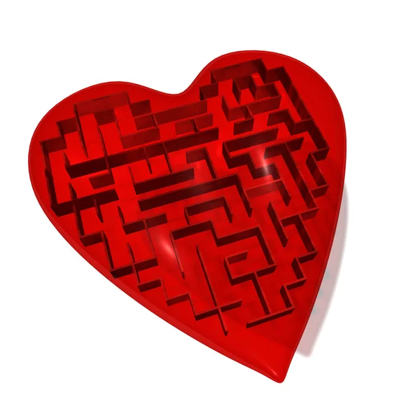 Heart maze — Stock Photo, Image