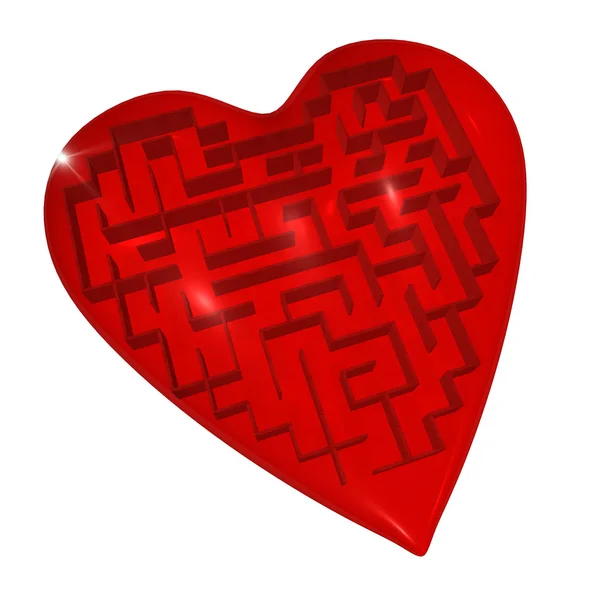 Heart maze — Stock Photo, Image