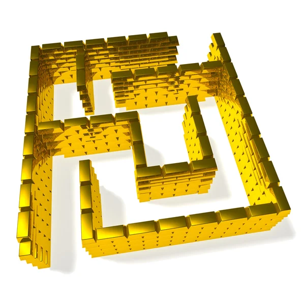 Gold maze — Stock Photo, Image