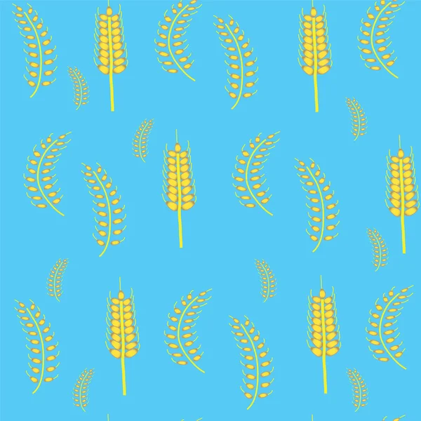Fond sans couture avec du blé — Image vectorielle