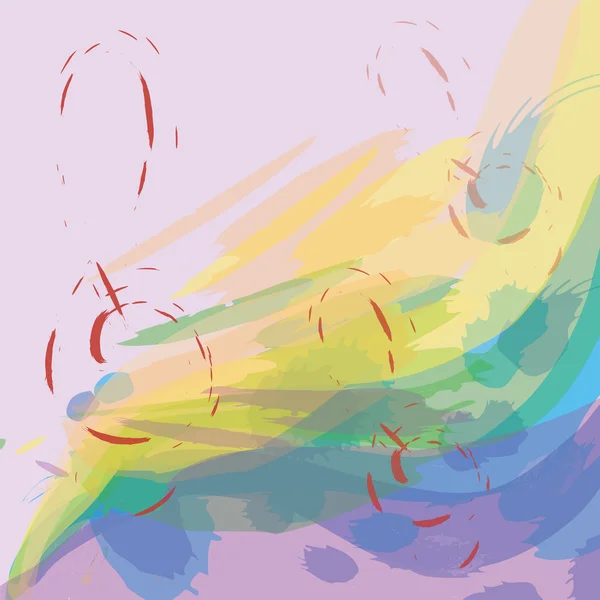 Fond coloré abstrait avec clé de musique — Image vectorielle