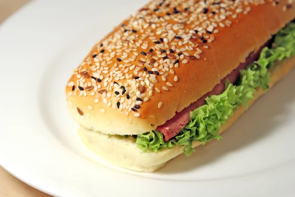 Hovězí sendvič — Stock fotografie