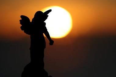 Silhouette of an Angel clipart