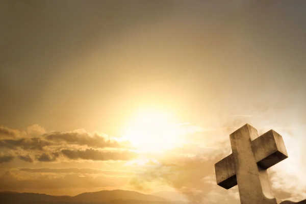 Kříž slunce pozadí — Stock fotografie